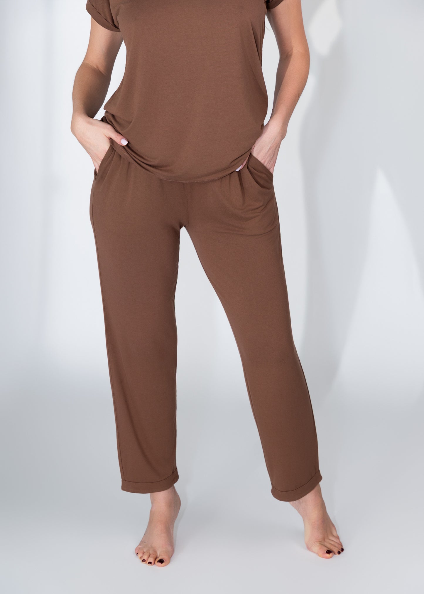ultra soft bamboo pyjama bottoms with pockets