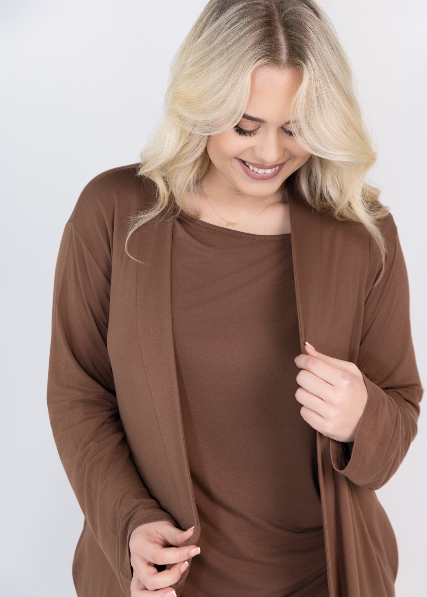 ultra soft bamboo robe neck detail 