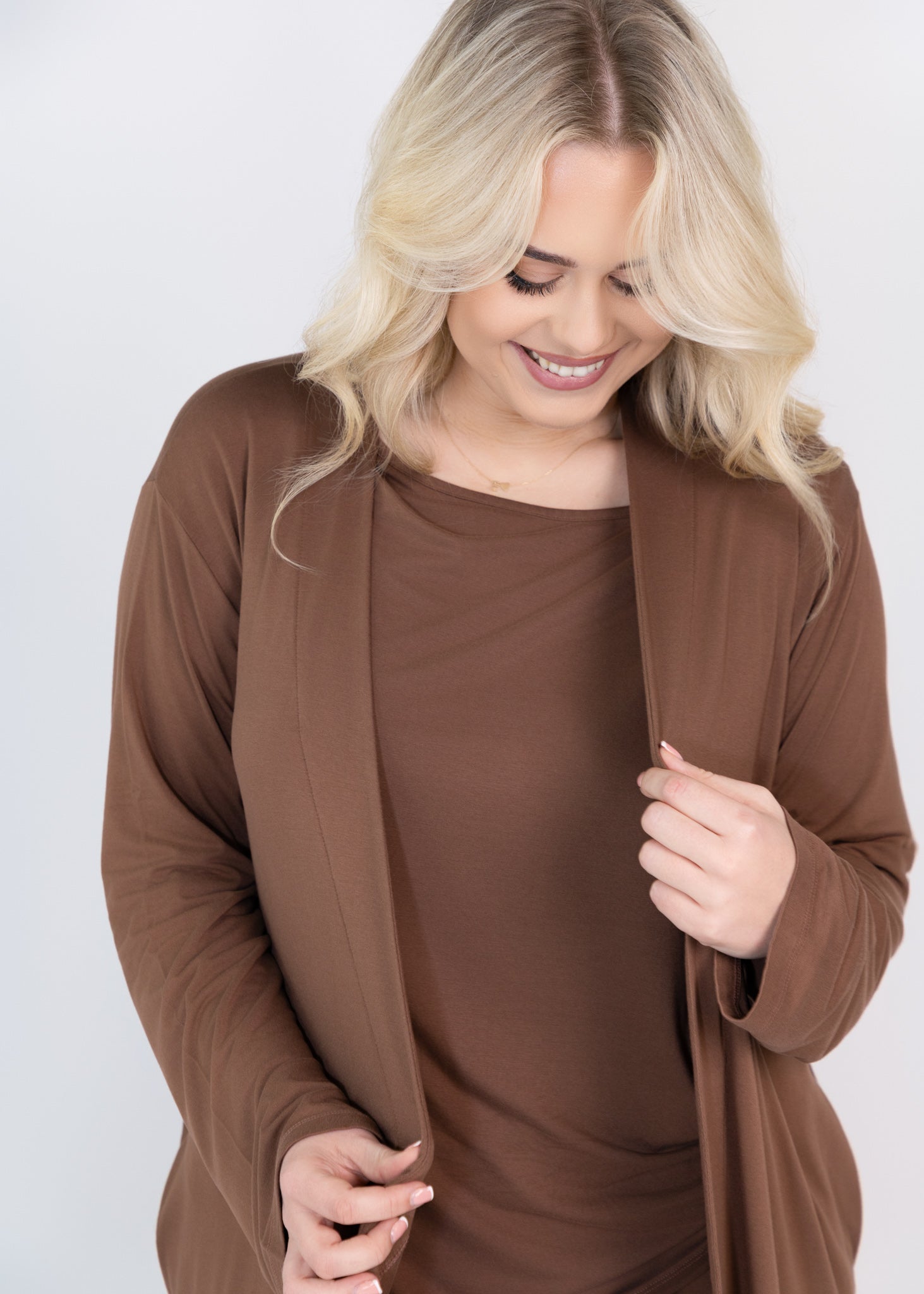 ultra soft bamboo robe neck detail 