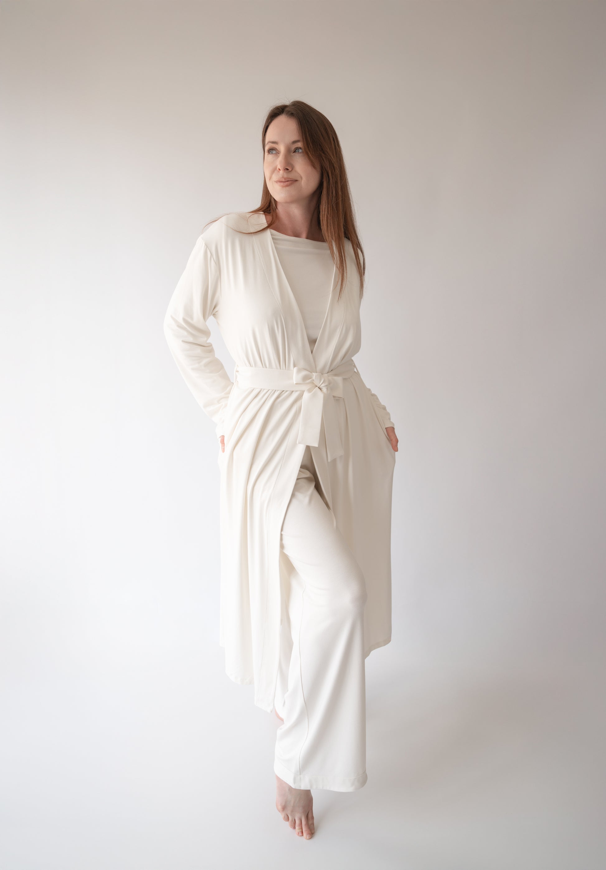 soft bamboo premium robe front view